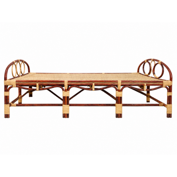Single bed made of rattan