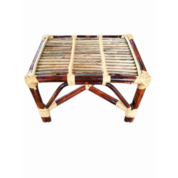 Weathered Rattan Stool